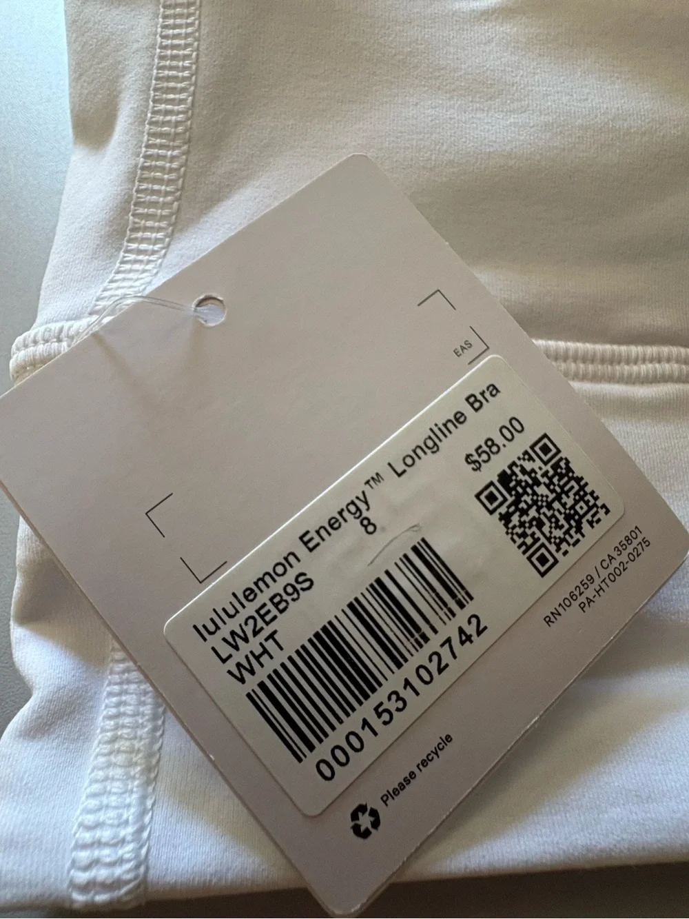 lululemon athletica White Double-Strap Sports Bralette